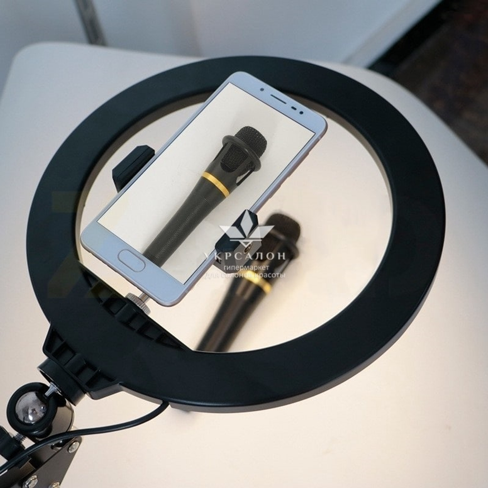 Кільцева настільна світлодіодна лампа LED з регулюванням світла X-LED-10