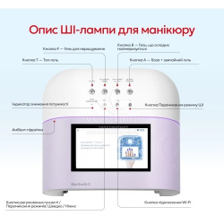 Лампа для маникюра AI ONail с искусственным интеллектом, purple