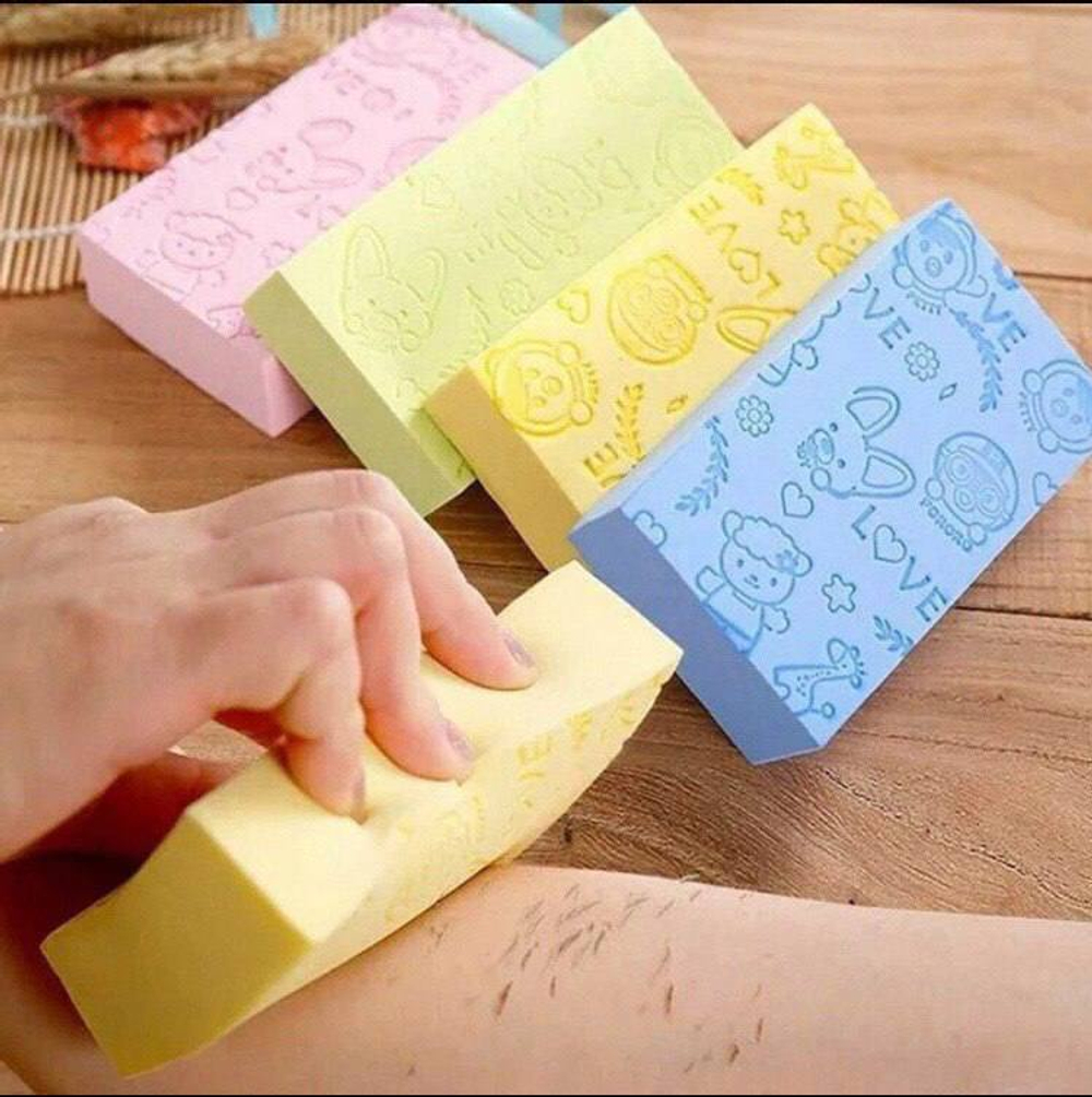 Детская губка мочалка (зеленая)