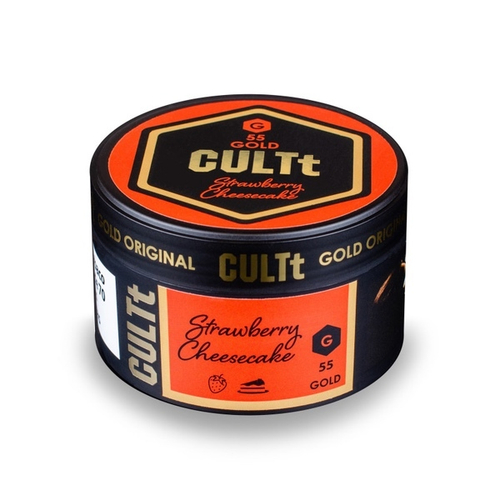 Тютюн CULTt Gold G55 Strawberry Cheesecake (Культ Полуничний Чізкейк) 100г