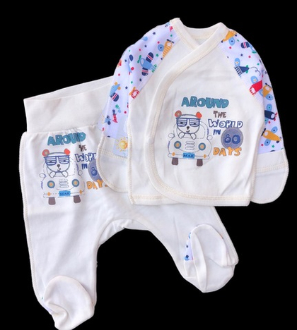 Комплект 2в1: льоля , повзунки "Принт", інтерлок ТМ "Happy ToT" (50 см)