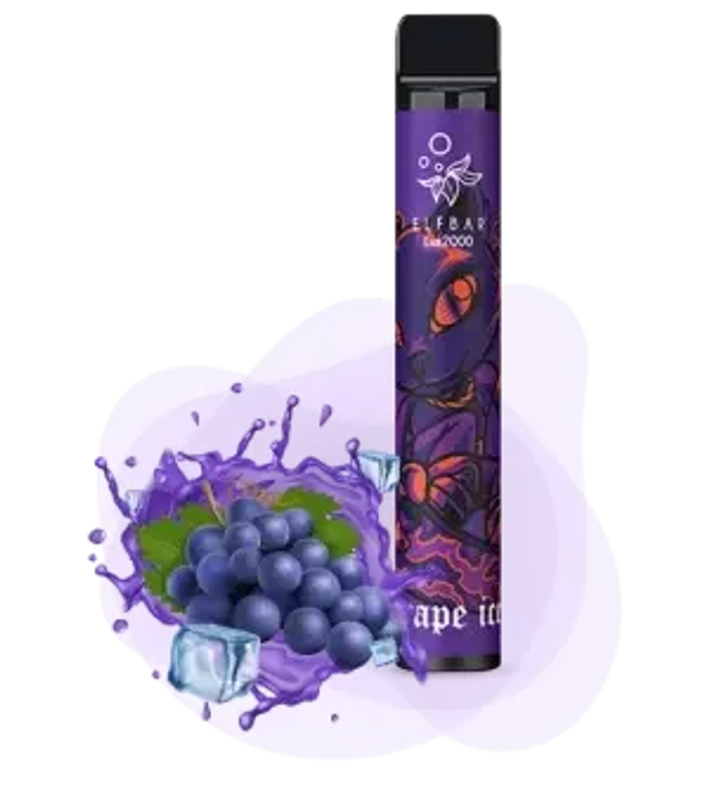 Elf Bar 2000 - Grape Ice (5% nic, Lux)