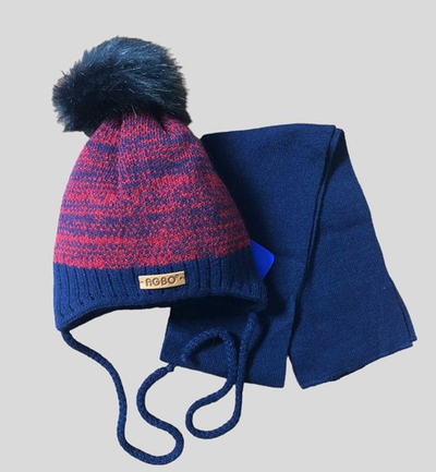 Шапочка із шарфом "Kenzo", акрил, вовна ТМ "Agbo" (р. 44-46)