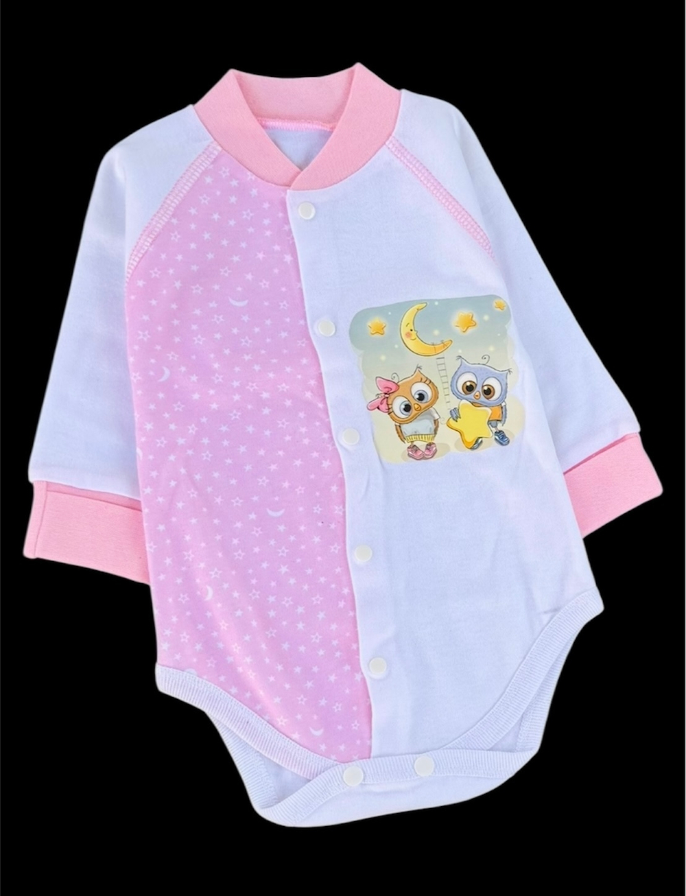 Боді з довгим рукавом "Принт", інтерлок ТМ "Happy ToT" (68 см)