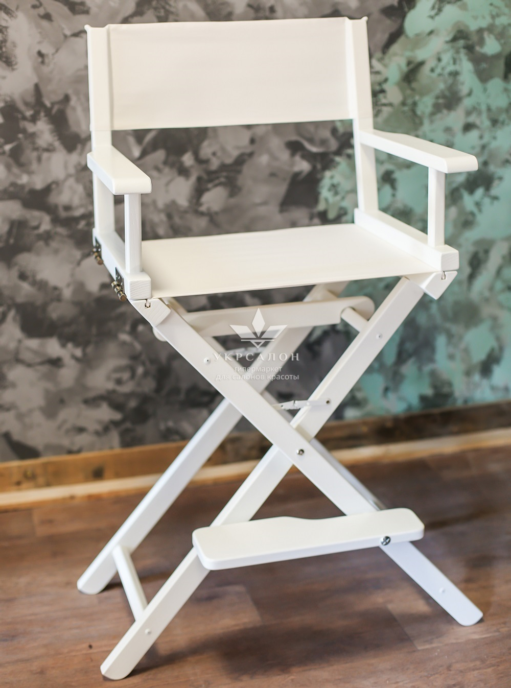 Складной стул для визажа Apolo 2 white