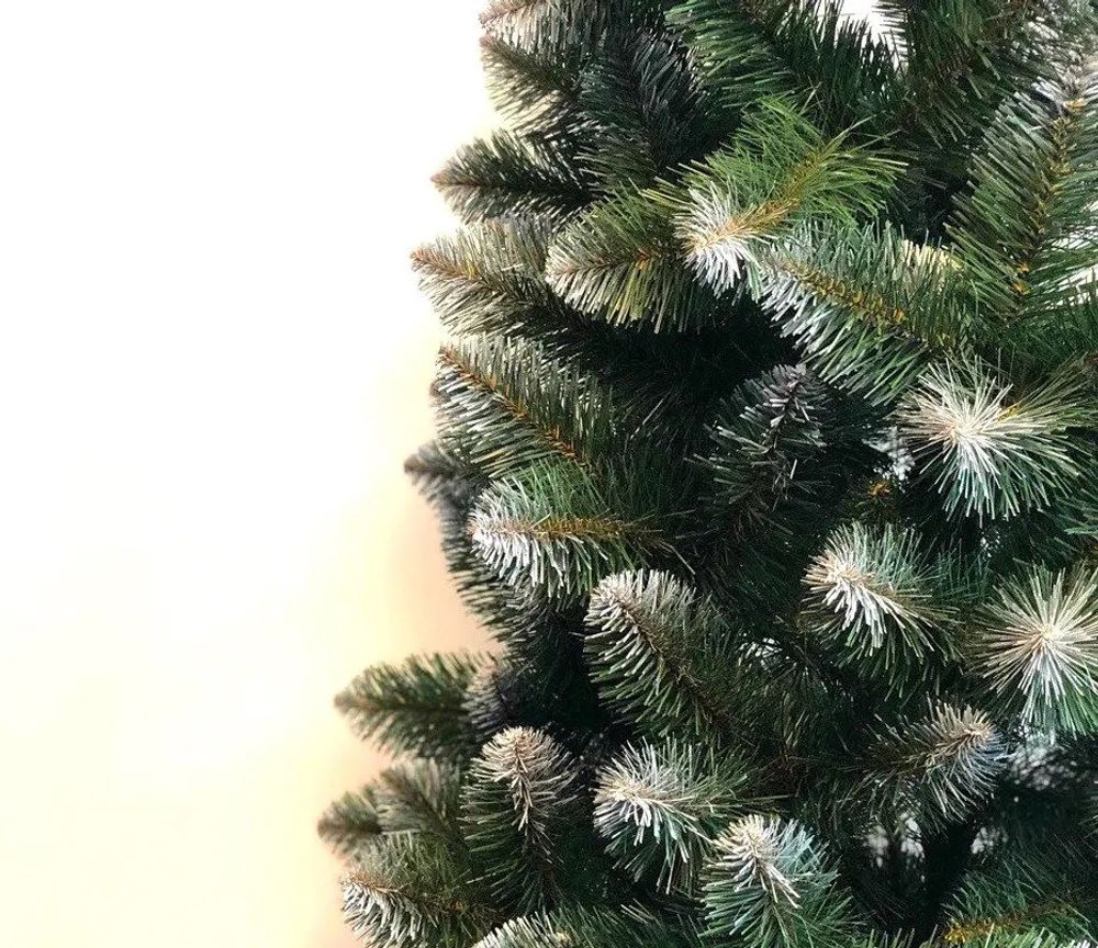 Ель искусственная с белым напылением 2 м. "Королевская". Мягкая хвоя.