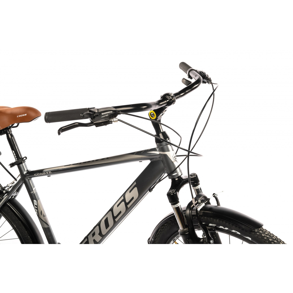 Велосипед міський алюмінієвий 26 дюймів Cross Sonata 2022 з багажником, рама 19"