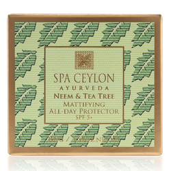 Денний крем протектор для жирної та проблемної шкіри SPF5 Маргоза та чайне дерево 100 г, SPA Ceylon