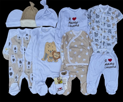 Гарний набір одягу для новонародженого малюка, якісний одяг для немовлят літо, зріст 56 см, бавовна