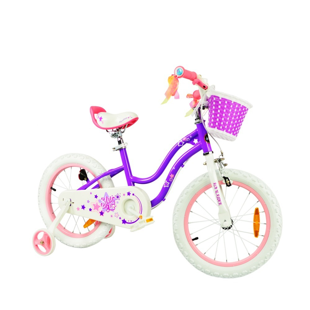 Дитячий двоколісний велосипед для дівчинки Royal Baby Stargirl 18 дюймів RB18G-1 з кошиком