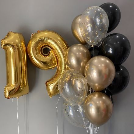 Шарики с гелием на день рождения с цифрами