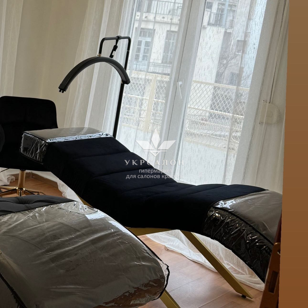 Анатомическая кушетка Mark 555-07 с подголовником и поперечной прошивкой для лашмейкеров и бровистов