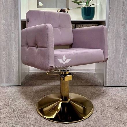 Перукарське крісло Beatrice velor gold
