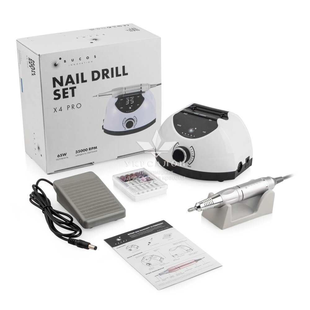 Фрезер для маникюра и педикюра Bucos Nail Drill X4 Pro