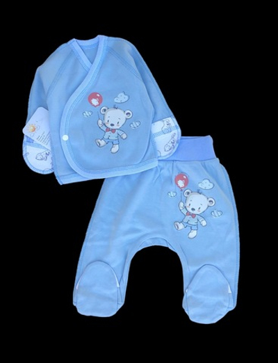 Комплект 2в1: сорочечка , повзунки "Принт", інтерлок ТМ "Happy ToT" (50 см)