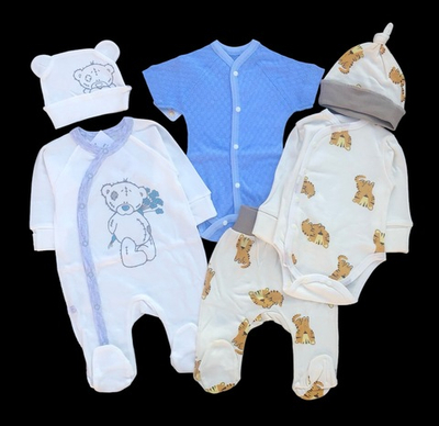 Гарний набір одягу для новонародженого, якісний одяг для немовлят весна-літо, зріст 56 см, бавовна