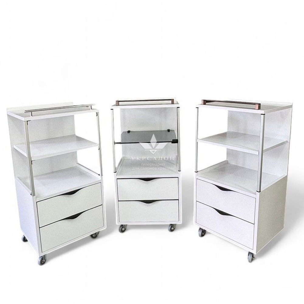 Педикюрний візок BVC скло з розетками