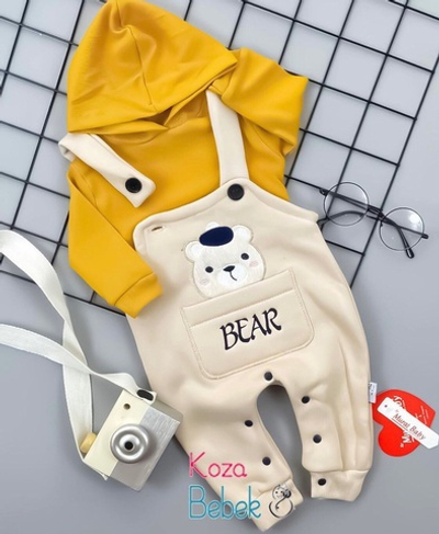 Напівкомбінезон з регланом "Bear", трьохнитка з начосом ТМ "Murat Baby" (68 см)