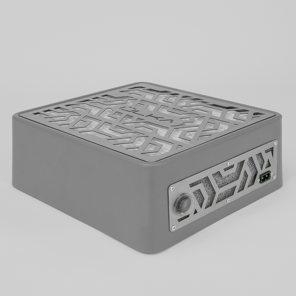 Вытяжка для маникюра настольная Ulka Pemium с фильтром, цвет серый (сетка металлик)