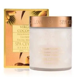 Поживна маска для сяйва та свіжості всіх типів шкіри Королівський кокос 200 г, SPA Ceylon