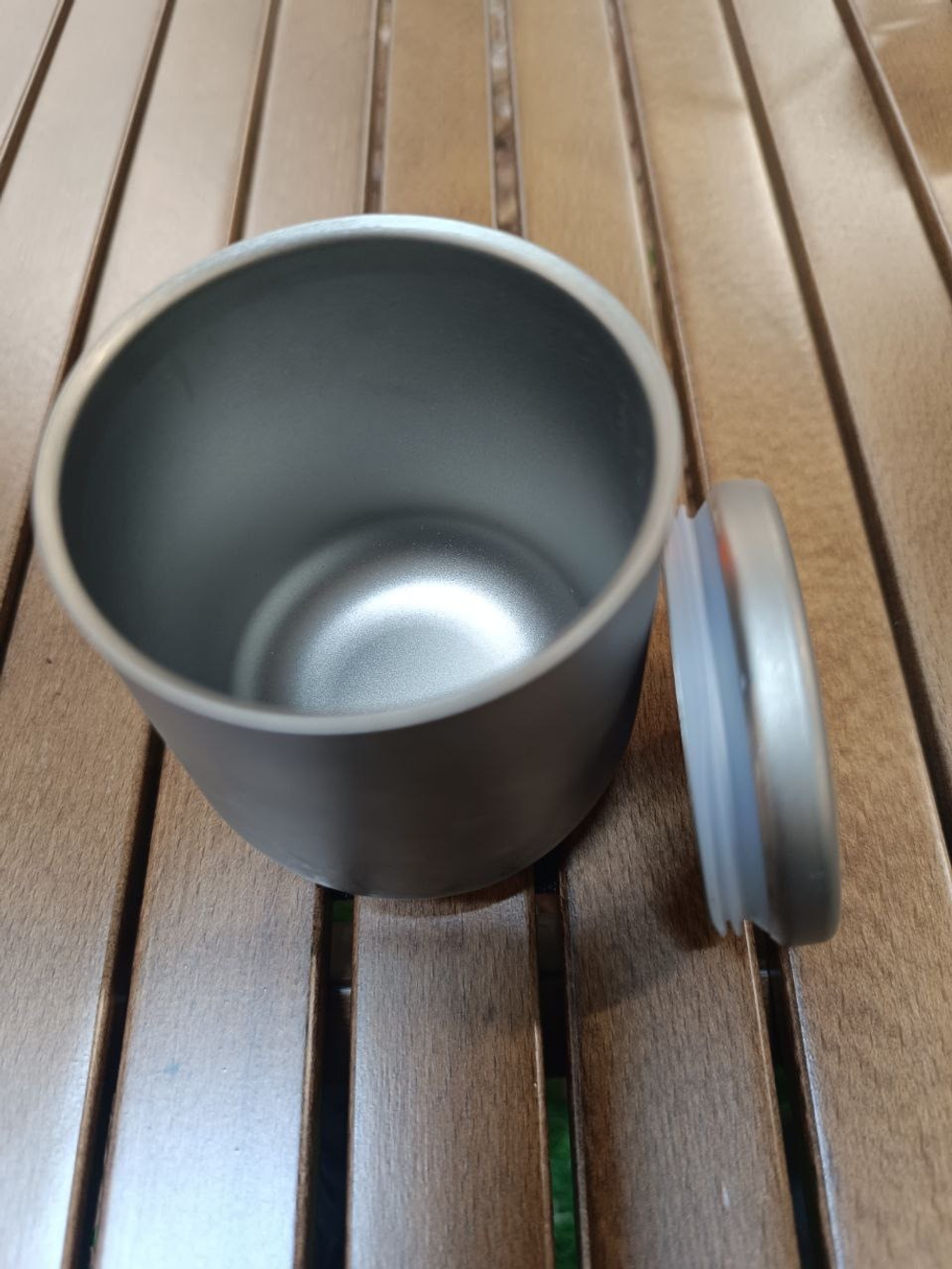 Термокружка без ручки походная двухслойная титановая