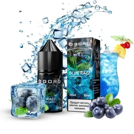Солевая жидкость Gord Blue Razz (Горд Голубой Лимонад) 30ml 50mg
