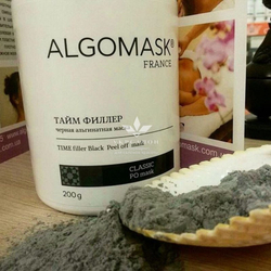 Альгинатная маска тайм филлер черная Time Filler Black Peel off mask, Algomask