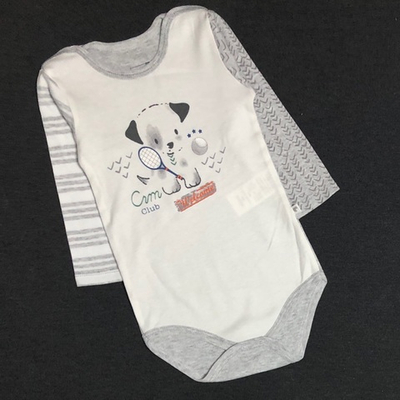 Боді з довгим рукавом "Dog", інтерлок ТМ "Caramell" (80 см)