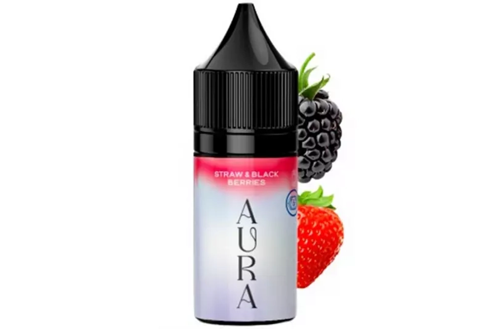 Солевая Жидкость Aura Straw and Black Berries 30ml (Аура Клубника Ежевика) 30mg | 50mg