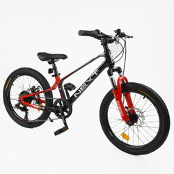 Детский спортивный велосипед 20 дюймов Corso Next магниевый, оборудование Shimano