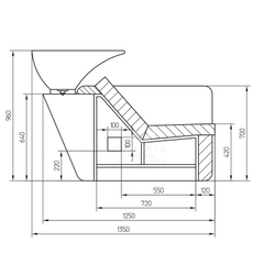 Перукарська мийка 1004-2 Lux з електроприводом