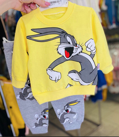 Костюм 2в1: світшот, штани "Багз Банні", двунитка (86 см)