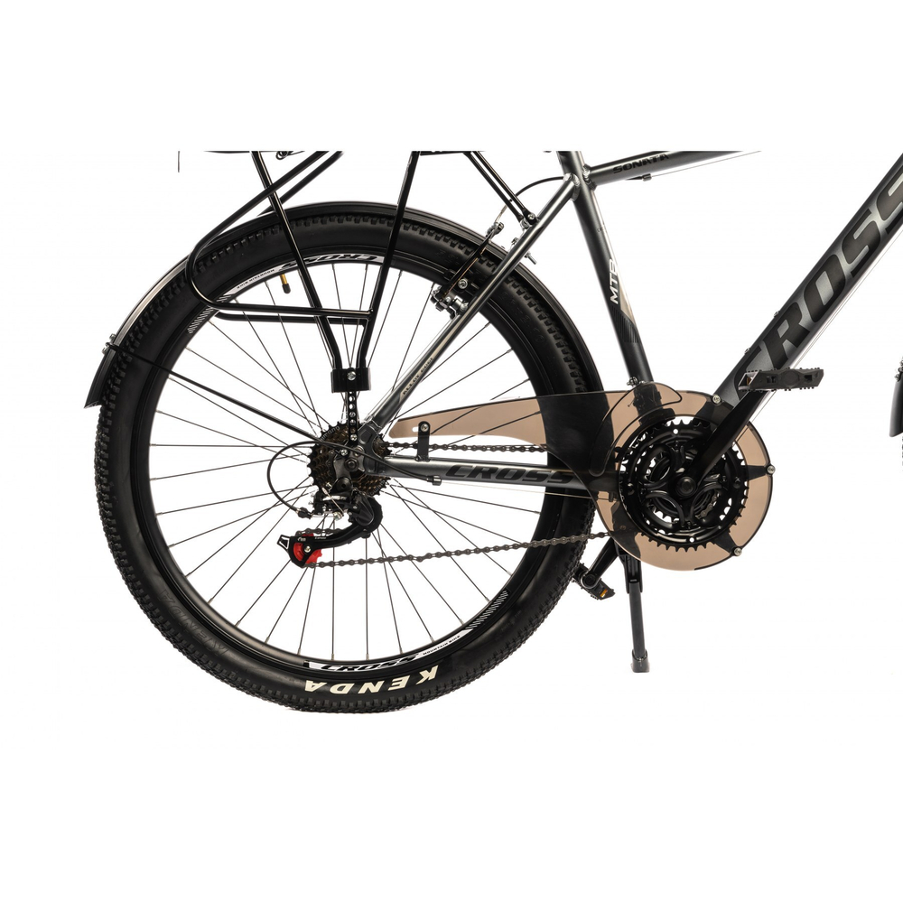 Велосипед міський алюмінієвий 26 дюймів Cross Sonata 2022 з багажником, рама 19"
