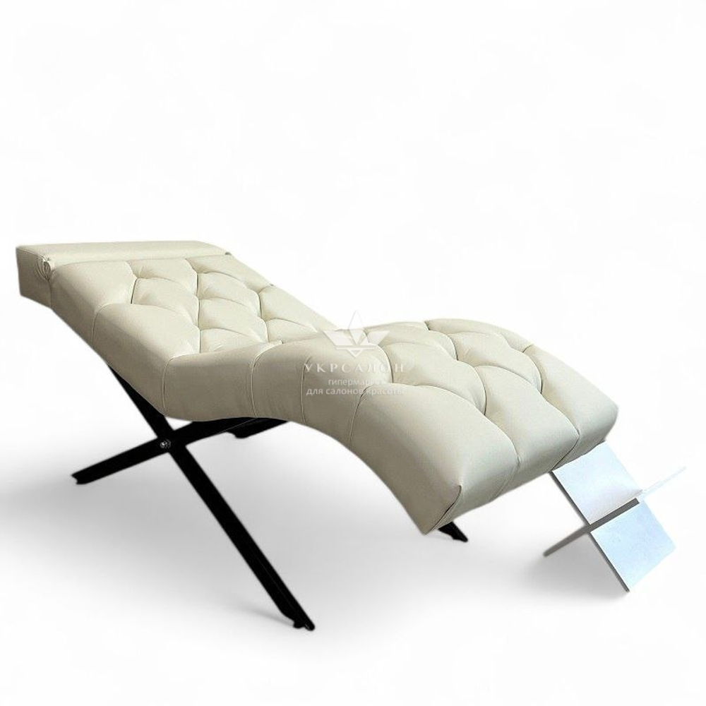 Анатомическая кушетка Mark 555-06 с пуговицами и подголовником для лашмейкеров и бровистов