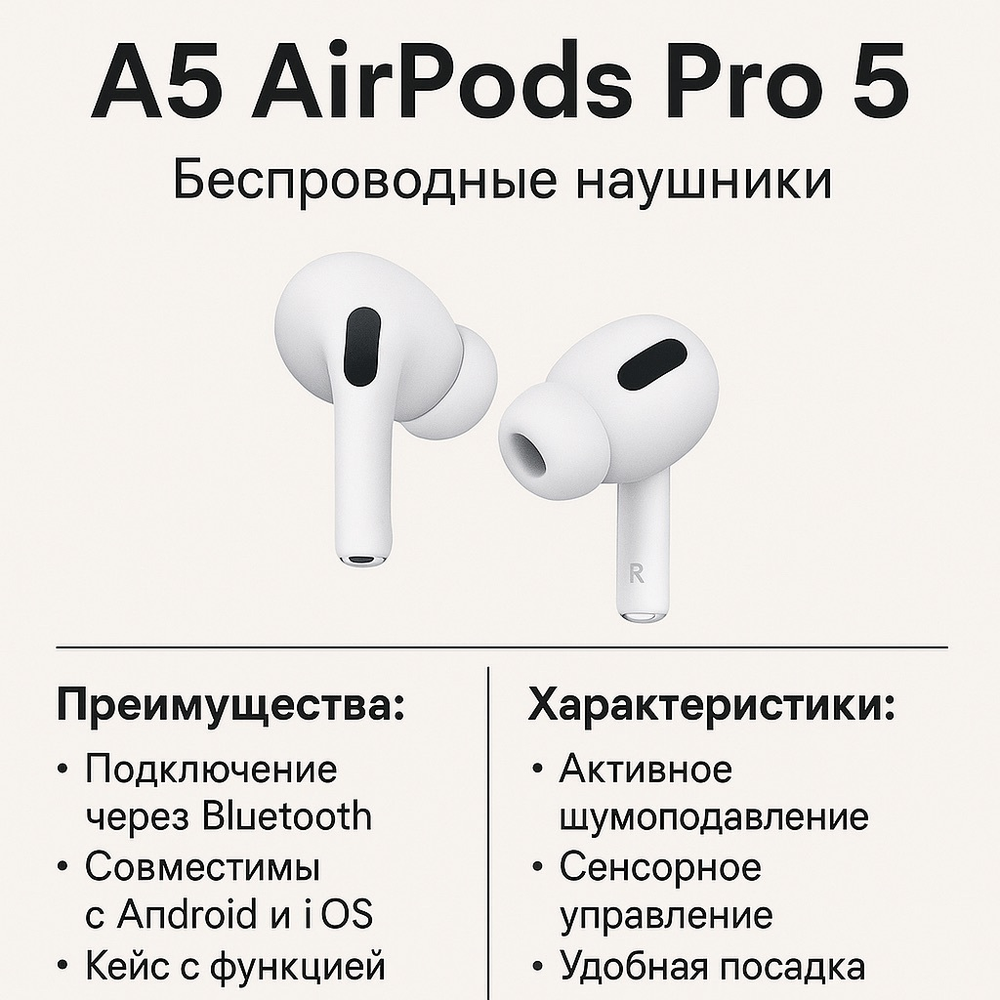 Беспроводные наушники A5 AirPods Pro 5