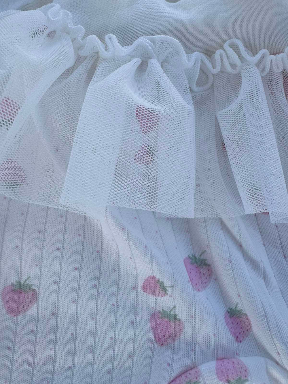 Комплект 3в1: льоля, повзунки, шапочка "Полуничка", інтерлок, трикотаж рубчик ТМ “Happy ТoТ” (56 см)