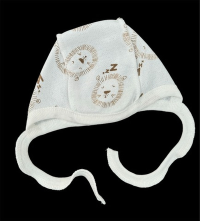 Шапочка із завязками, футер ТМ "Happy ToT" (0-1 міс, 36 см)