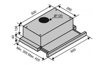 Витяжка VENTOLUX GARDA 60 CREMA (620) SLIM