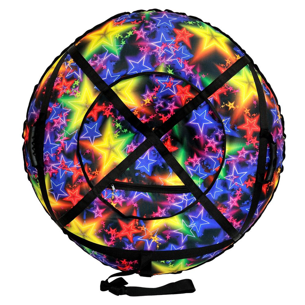 Надувные санки-ватрушки  для катания с горки "Звезда" диаметр 100 см. (Оксфорд, ПВХ)