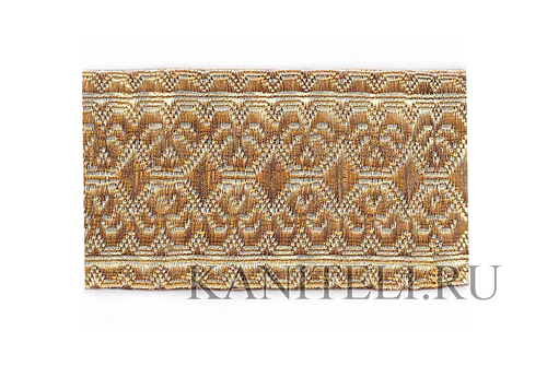 Тесьма металлизированная декоративная золото «Узор»  51мм