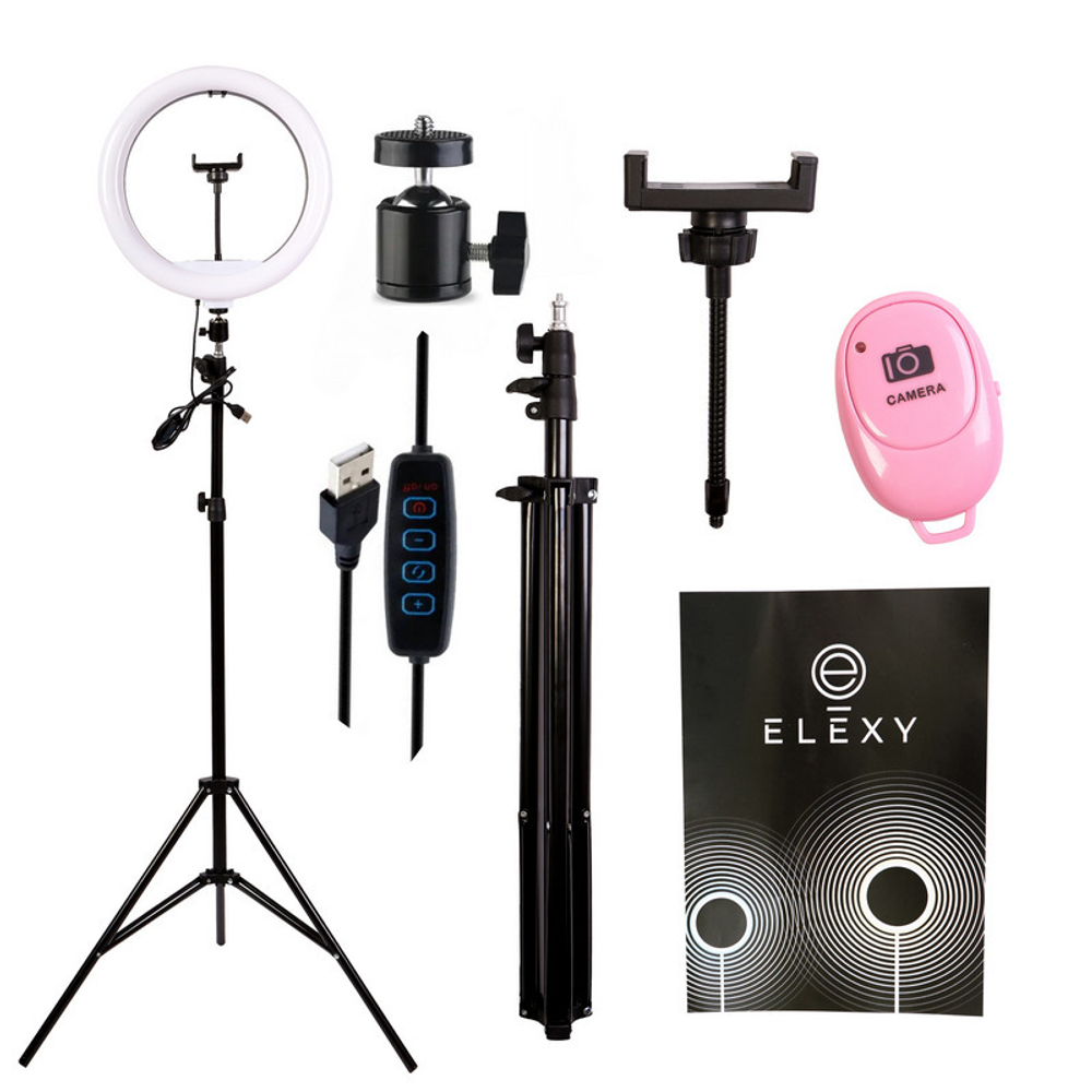 Кольцевая лампа Elexy 33 c функцией работы от повербанка