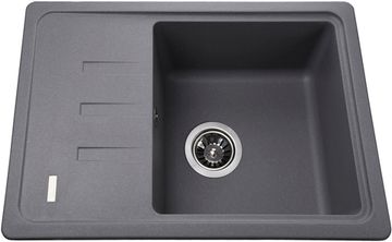 Кухонна мийка GLOBUS LUX Mono 620х435 сірий металік (000021060)