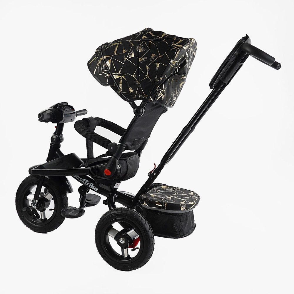 Дитячий триколісний велосипед Best Trike 6088 F надувні/фара, з USB, пультом, батьківською ручкою