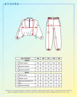 Костюм (анорак, брюки) для дівчинки чорний (арт. 3222301303)
