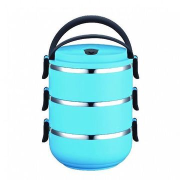 Ланч-бокс 2,1л. 3 попер. Peterhof PH-12415-21 blue