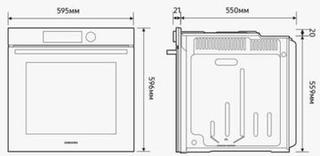 Вбудована духова шафа Samsung NV7B6685AAN/WT