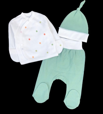 Комплект 3в1: льоля, повзунки, шапочка "Принт", інтерлок ТМ “Happy ТОТ”