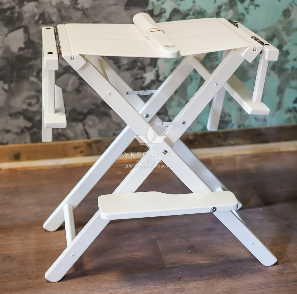 Складной стул для визажа Apolo 2 white