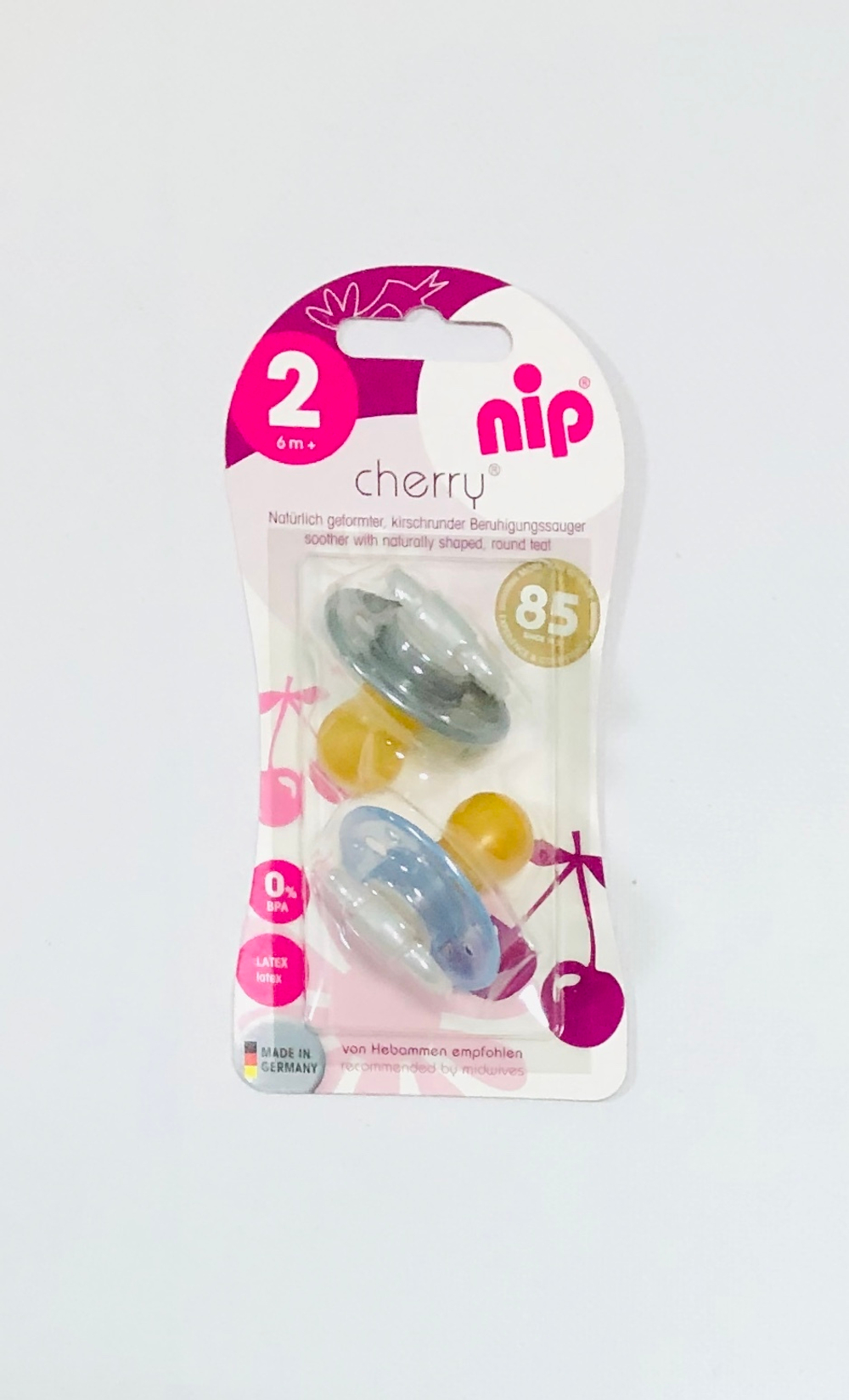 Пустушки латексні Cherry, 6+ міс, ТМ "Nip"
