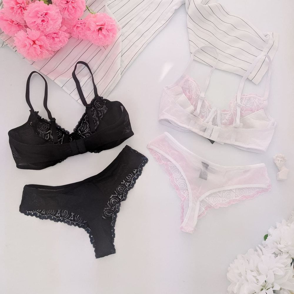 Напівпрозорий комплект на кісточці